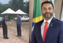 Uniformizado como policial civil, vereador fiscaliza ponte em Tabaporã e conduta levanta questionamentos; atividade pode representar irregularidade funcional